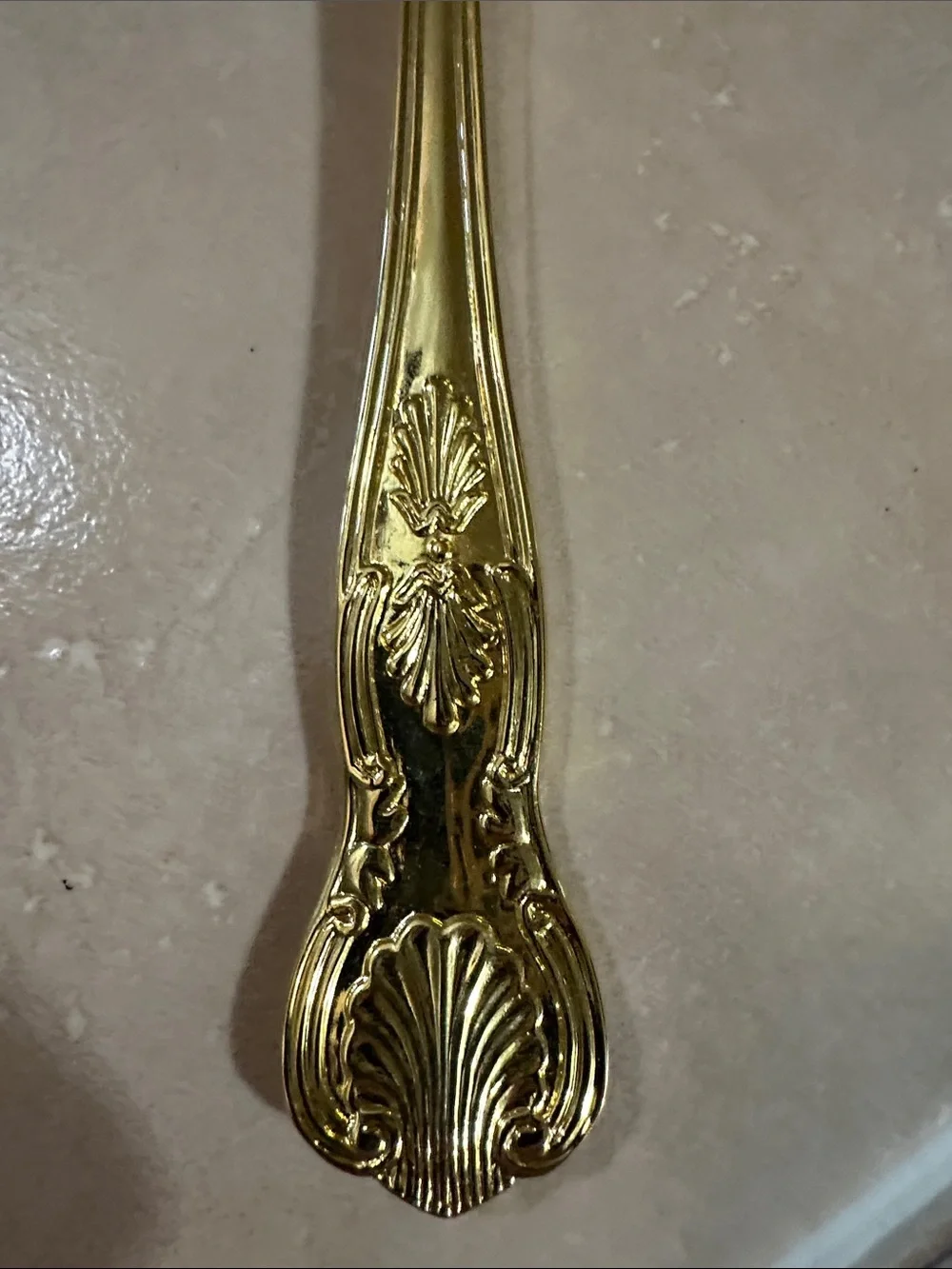 Gold Long Handle Serving Spoon - Elegant Home Dining